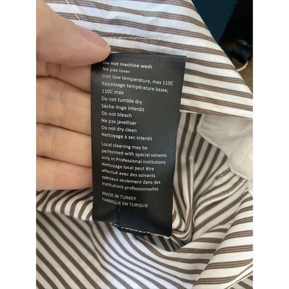 Dice Kayek Nordstrom EU 44 Striped Cotton Bottom down Oversized‎ Lagom Blouse - Picture 9 of 9